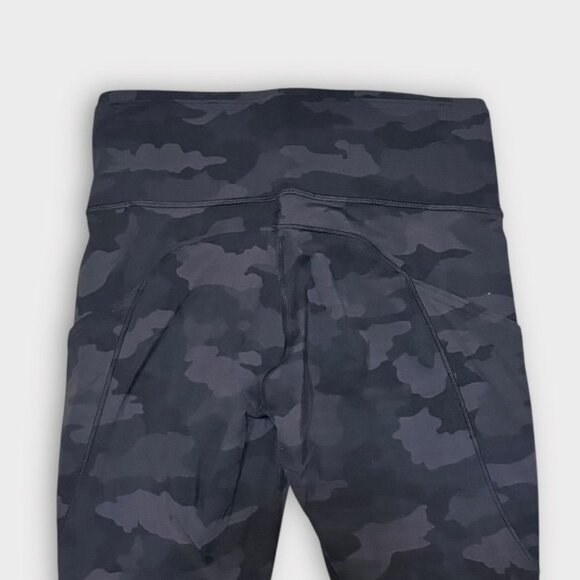 Lululemon Fast Free Tight 8 *Non-Reflective Brushed Nulux 28" Black Camo EUC - Picture 7 of 8